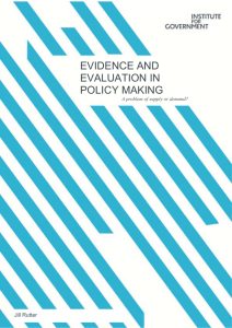 evidence and evaluation in policy making