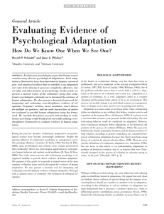 Evaluating Evidence of Psychological Adaptation