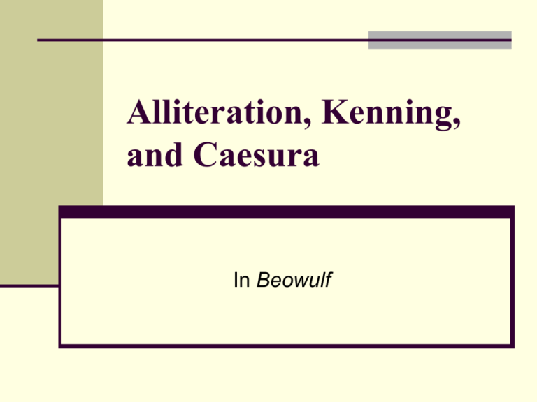 examples of alliteration in beowulf