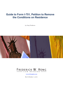 Guide to Form I-751, Petition to Remove the Conditions on Residence