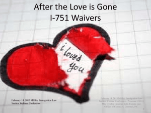 After the Love is Gone I-751 Waivers