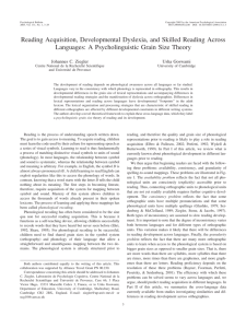 Reading Acquisition, Developmental Dyslexia, and Skilled Reading