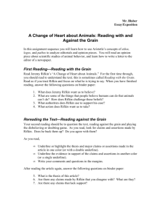 A Change of Heart about Animals Reading with and Against the Grain