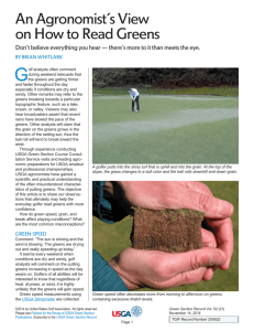 An Agronomist's View on How to Read Greens