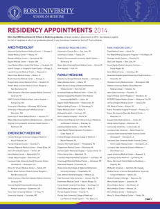 residency appointments 2014