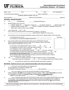 Veteran/Dependent Enrollment Certification Request