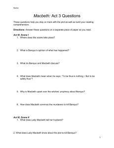 Macbeth: Act 3 Questions