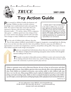 Toy Action Guide - Teachers Resisting Unhealthy Children's