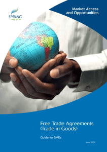 Free Trade Agreements (Trade in Goods)