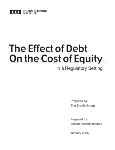 The Effect of Debt on the Cost of Equity in a