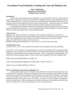 Greenhouse Crop Production: Counting the Costs and Making Cents
