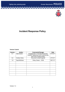 Incident Response Policy - Greater Manchester Police