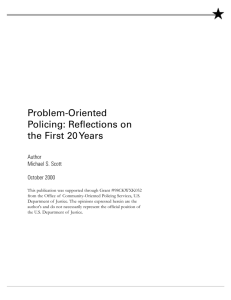 Problem-Oriented Policing: Reflections on the First 20 Years