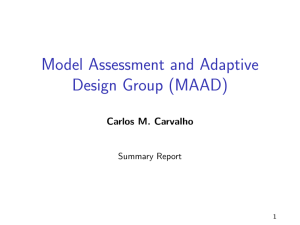 Model Assessment and Adaptive Design