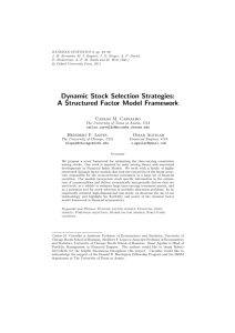 Dynamic Stock Selection Strategies: A Structured Factor Model