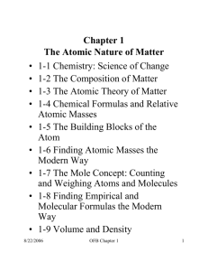 Chapter 1 The Atomic Nature of Matter • 1