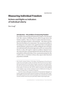 Measuring Individual Freedom: Permissible actions