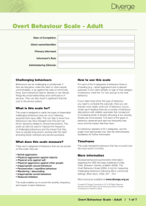 Overt Behaviour Scale - Adult