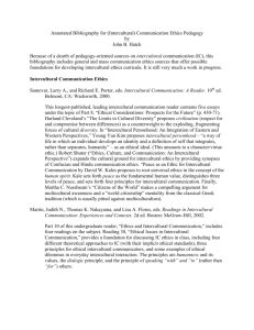 An annotated bibliography on intercultural communication