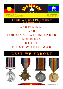 Aboriginal and Torres Strait Islander soldiers of the First World War