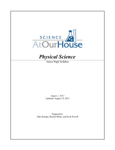 Physical Science - History At Our House