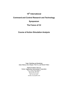 Course of Action Simulation Analysis