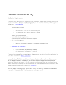 Graduation Information and FAQ