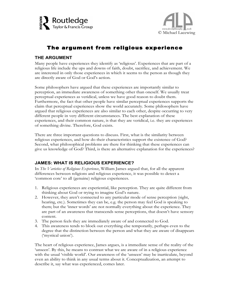 personal religious experience essay