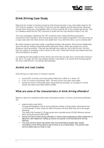 Drink Driving Case Study - Transport Accident Commission