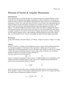 Moment of Inertia & Angular Momentum