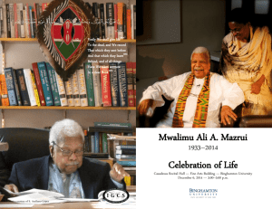 Ali A. Mazrui: Celebration of Life