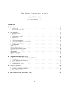 The Sketch Programmers Manual