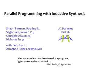 Parallel Programming with Inductive Synthesis