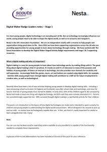 Digital Maker Badge Leaders notes – Stage 1
