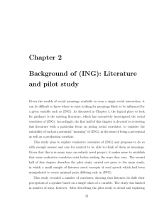 Chapter 2 Background of (ING): Literature and pilot study