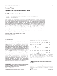 Synthesis of alkyl-branched fatty acids