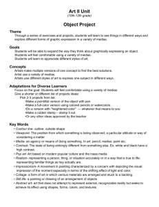 Art II Object Project Unit Plan