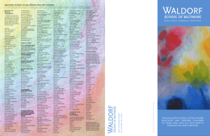 Annual Report 2012-2013 - Waldorf School of Baltimore