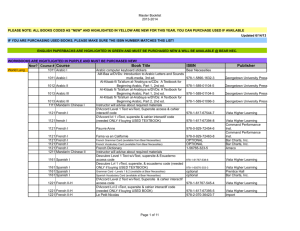 2013-14 Book List - Ursuline Academy of Dallas