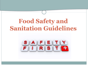 PowerPoint - Food Safety and Sanitation Guidelines