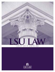 LSU Law Catalog - LSU Paul M. Hebert Law Center