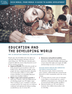 Education and the Developing World