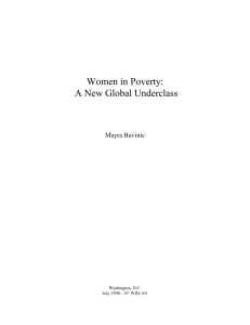 Women in Poverty: A New Global Underclass