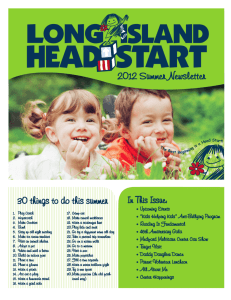 Summer 2012 - Long Island Head Start
