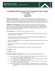 Pathophysiology for the Advanced Practice Nurse