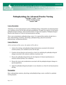 Pathophysiology for Advanced Practice Nursing