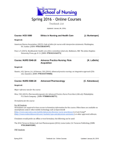 Spring 2016 - Online Courses