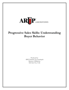 Progressive Sales Skills: Understanding Buyer