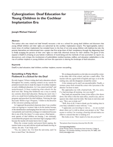 Cyborgization: Deaf Education for Young Children in the Cochlear