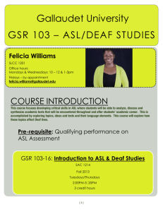 Gallaudet University GSR 103